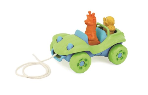 Green Toys Húzható autó zöld