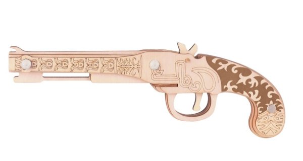 Woodcraft Puzzle 3D in legno Arma elastici Moschetto