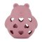 PETITE&MARS Hračka silikonová s chrastítkem Bear Basil Dusty Rose 0m+