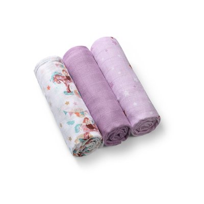 BABYONO Bambuswindeln 3 Stück Violett, 70x70 cm