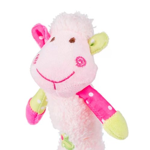 BABYONO Παιχνίδι σφυρίσματος με οδοντοφυΐα Sweet Lambie pink