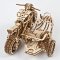 Ugears Puzzle 3D en bois mécanique UGR-10 Moto (scrambler) avec side-car