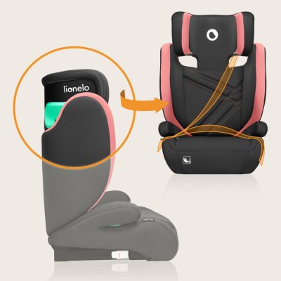 LIONELO Seggiolino Auto Hugo i-Size (100-150 cm) Pink Baby