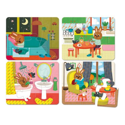 Vilac Drewniane puzzle Domek