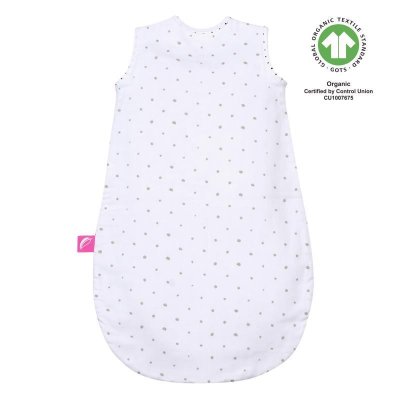 MOTHERHOOD Śpiworek muślinowy BIO Szare i Czarne Kropki 6-18 m 0,5 tog