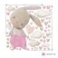 Стикер над кошара за бебе - Зайче в пастелно розово