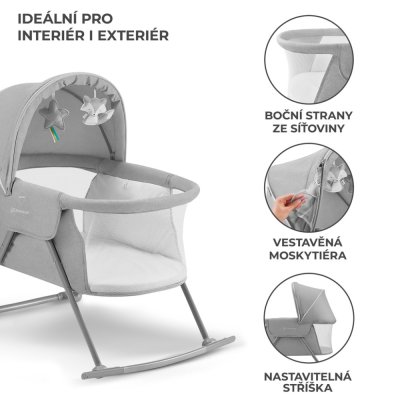 KINDERKRAFT Posteljica 3 v 1 Lovi Grey