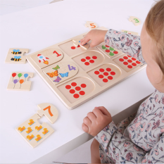 Bigjigs Toys Obrazkowe puzzle do nauki liczenia