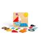 Bigjigs Toys Fa fűzős játék Geometriai formák