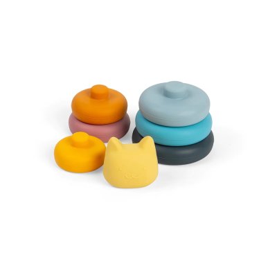 Bigjigs Toys Stapeltorn i Silikon - Katt