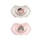 CANPOL BABIES Set symmetrischer Silikon-Schnuller 18m+ Bonjour Paris rosa