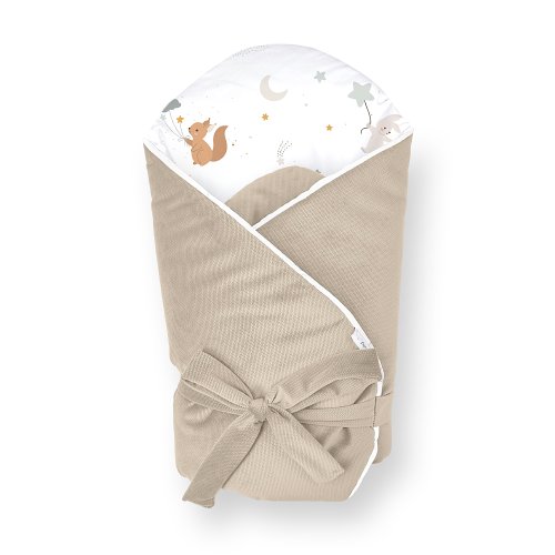 KLUPS Wrap without reinforcement with Velvet Mouse bow 75x75 cm