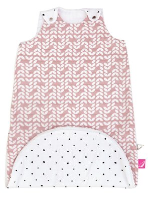 MOTHERHOOD Śpiwór 2w1 ZIP-A-Round Beżowy Muślin Różowy Classics 3-18m 0,5 tog