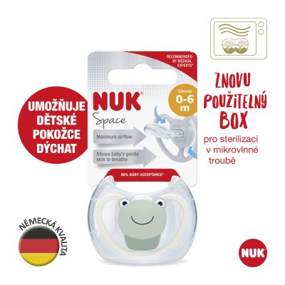 NUK Dudlík Space Frog in Box 0-6m
