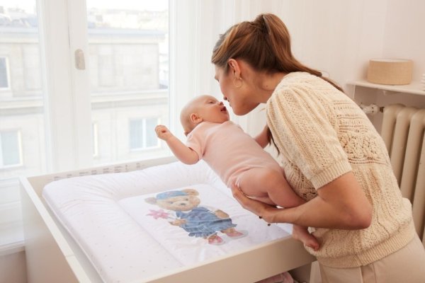 CEBA BABY Wickelauflage weich (75x72) Fluffy Puffy Joe
