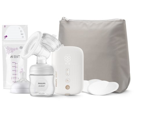 Philips AVENT Milchpumpe Elektrisch Premium Wiederaufladbar SCF396/31+Geschenk