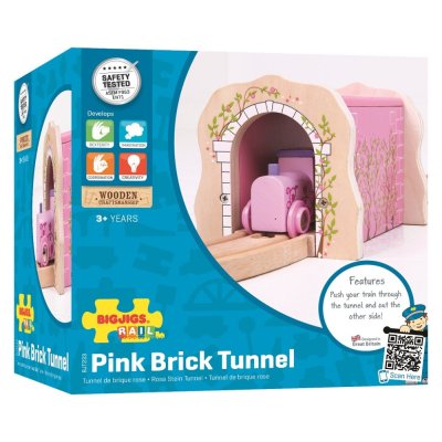 Bigjigs Rail Różowy tunel kolejowy