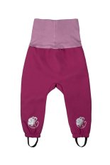 Detské rastúce softshellové nohavice s membránou Monkey Mum® - Šťavnatá malina