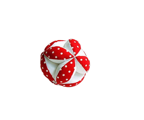 MyMoo μπάλα Busy cube για λεπτές κινητικές δεξιότητες - πουά/κόκκινο