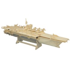 Woodcraft Holz 3D puzzle Flugzeugträger natur