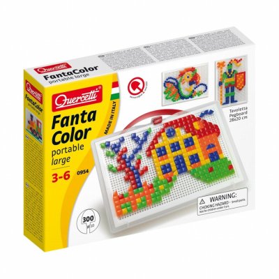 Quercetti Mozaika FantaColor Portable 300 szt. KSZTAŁTY