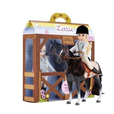 Lottie Boneca Jóquei com Cavalo