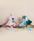 Doudou Set Regalo - Giocattolo musicale di peluche uccellino rosa 23 cm