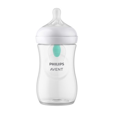 Philips AVENT Láhev Natural Response s ventilem AirFree 260 ml, 1m+dárek PETITE&MARS Miska 6m+