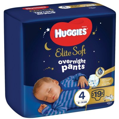 2x HUGGIES® Elite Soft Pants OVN Kalhotky plenkové jednorázové 4 (9-14 kg) 19 ks