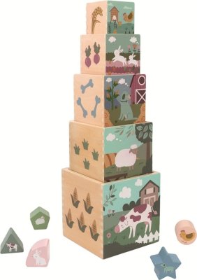 2Kids Toys Stapelturm aus Würfeln Bauernhof