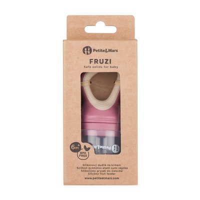 PETITE&MARS Dudlík silikonový na krmení Fruzi Rose&Sand 6m+