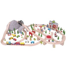 Bigjigs Rail Caminho de Montanha em Madeira para Comboios 112 peças