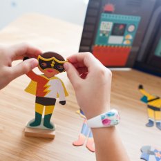 Petit Collage Puzzle magnetyczne - Superbohaterowie