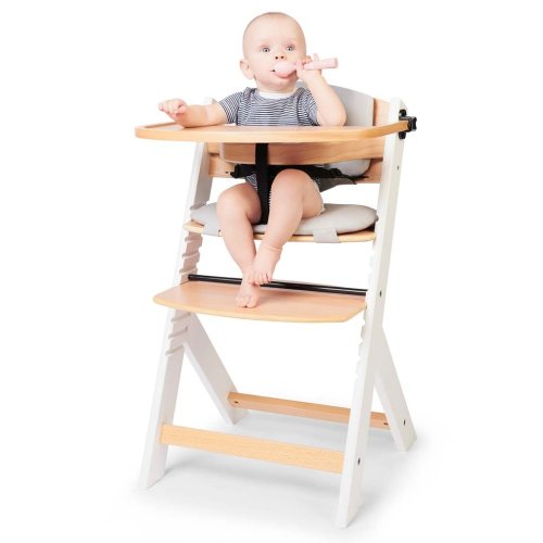 KINDERKRAFT Silla de comedor Enock con acolchado Blanco madera, Premium