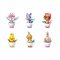 Sluban Flowers M38-P8029 Plantes en pot Présentoir 6 pcs