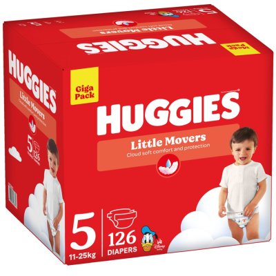 HUGGIES® Pannolini usa e getta Little Movers taglia 5 (11-25 kg), confezione da 126 pezzi