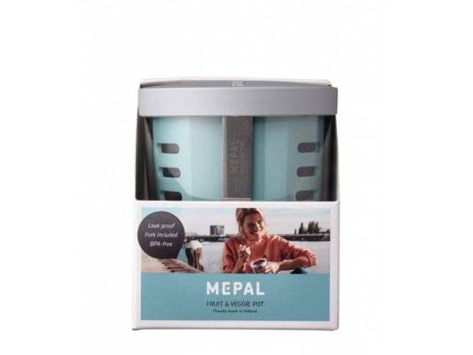 MEPAL Snackbox mit Sieb Ellipse Nordic Green 600 ml