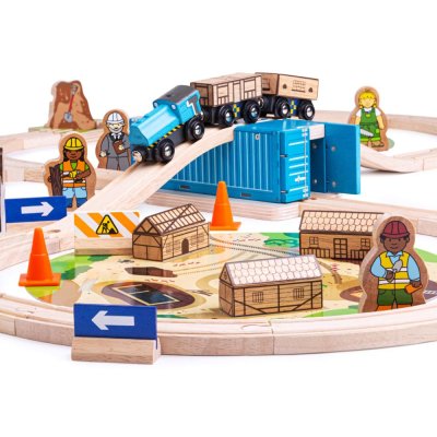 Bigjigs Rail Comboio de Construção com 50 Peças