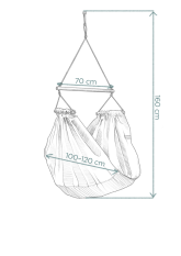 Zidna tekstilna ljuljačka senf boje HOJDAVAK JUNIOR