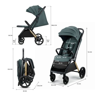 KINDERKRAFT Cărucior sport Loom Green