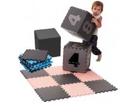 BABYDAN Mata do zabawy Puzzle Dusty Grey 90x90 cm