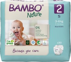 BAMBO Nature Engångsblöjor 2 S (3-6 kg) 30 st