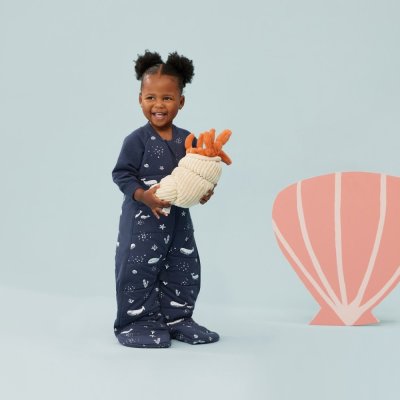 ERGOPOUCH Śpiworek i kombinezon do spania 2w1 bawełna organiczna Suit Whale 3-12 m, 6-12 kg, 2,5 tog
