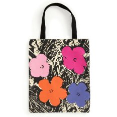 Galison Sac fourre-tout en toile Fleurs Warhol - rose