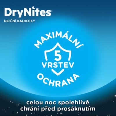 HUGGIES® DryNites Jednorazowe pieluszki dla dziewczynki 8-15 lat (27-57 kg) 9 szt.