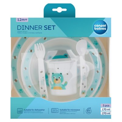 CANPOL BABIES Plastic cutlery set Cute Animals bear