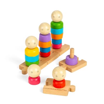Bigjigs Toys Regenbogenfamilie zum Aufziehen