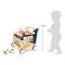 small foot Houten Loopwagen Walvis