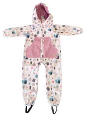 Monkey Mum® Softshell coverall with membrane - Daily animals - size 98/104, 110/116