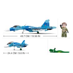 Sluban Model Bricks M38-B0985 Samolot myśliwski Su-27 2w1